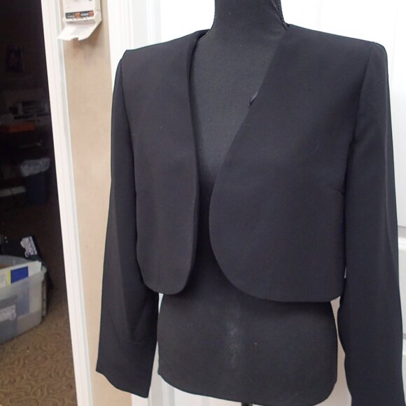 Jacqueline Ferrar Crop Style Black Jacket  Size 10 - Picture 8 of 8